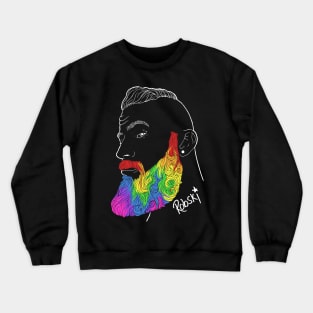 Dylan Rainbow beard white lines Crewneck Sweatshirt